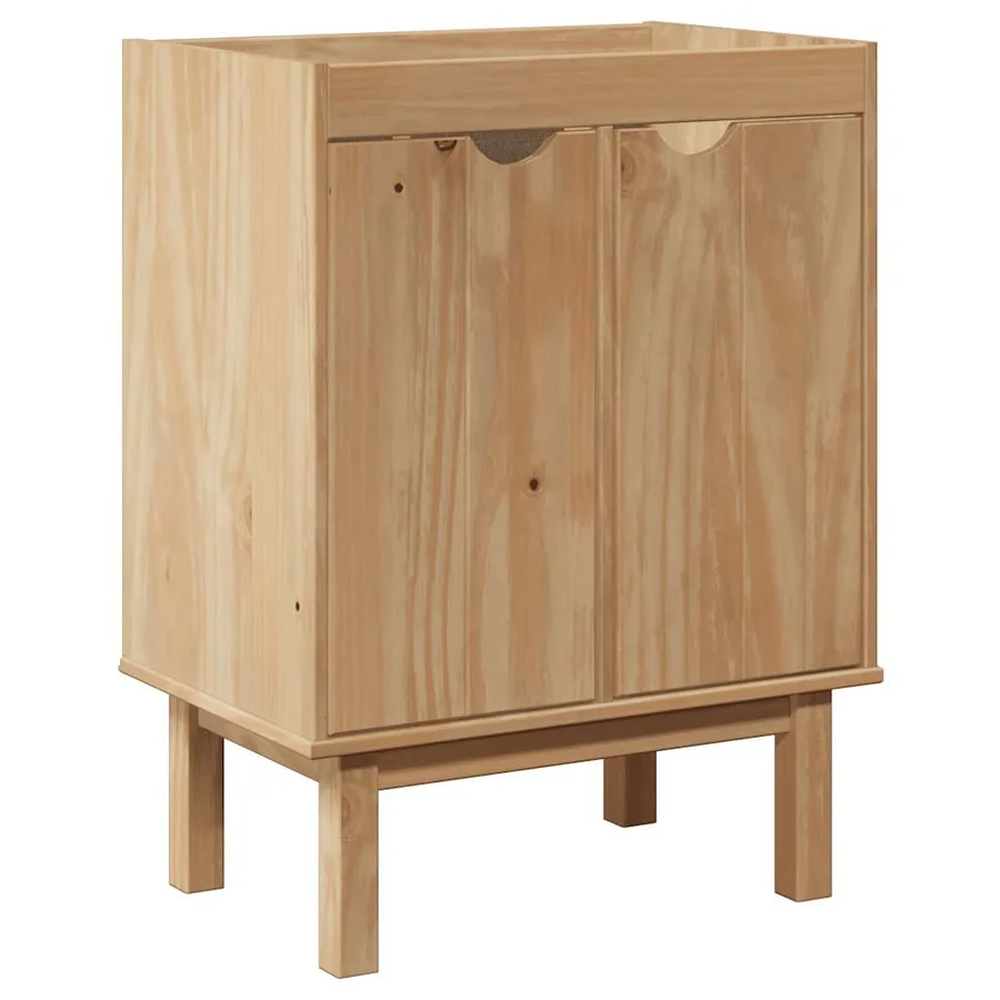 Meuble de lavabo de salle de bain OTTA 59x40x80 cm bois massif - 2