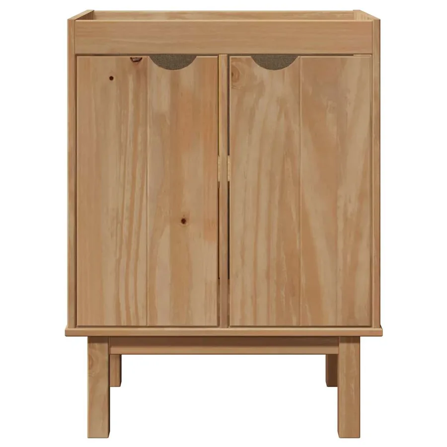 Meuble de lavabo de salle de bain OTTA 59x40x80 cm bois massif - 4