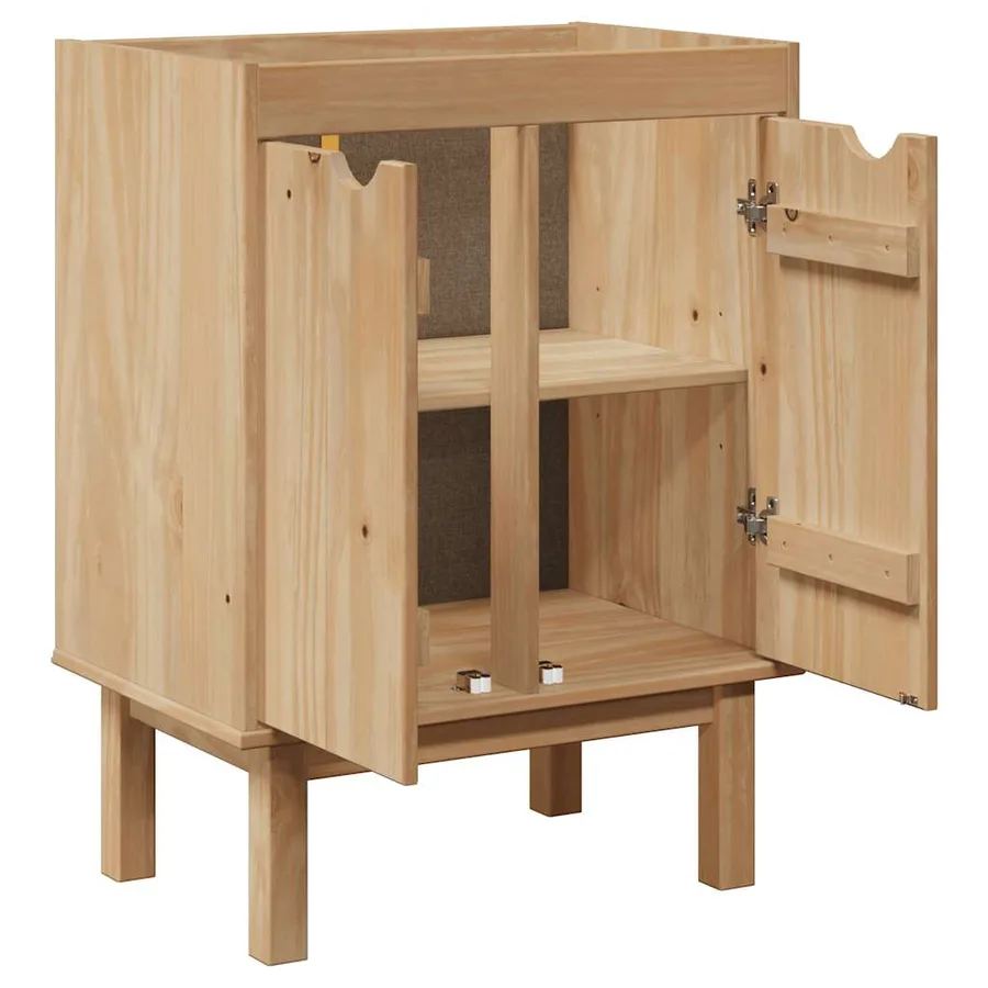 Meuble de lavabo de salle de bain OTTA 59x40x80 cm bois massif - 5