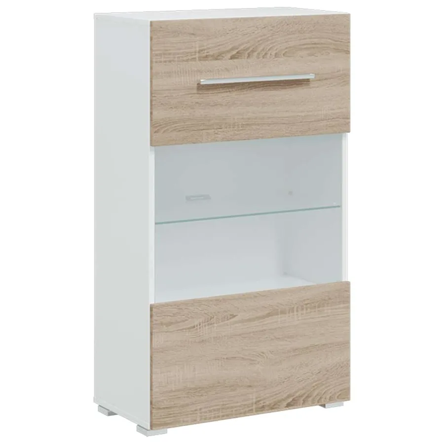 Meubles TV avec lumière LED 5pcs chêne sonoma bois d'ingénierie - 7