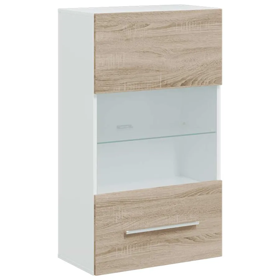 Meubles TV avec lumière LED 5pcs chêne sonoma bois d'ingénierie - 8