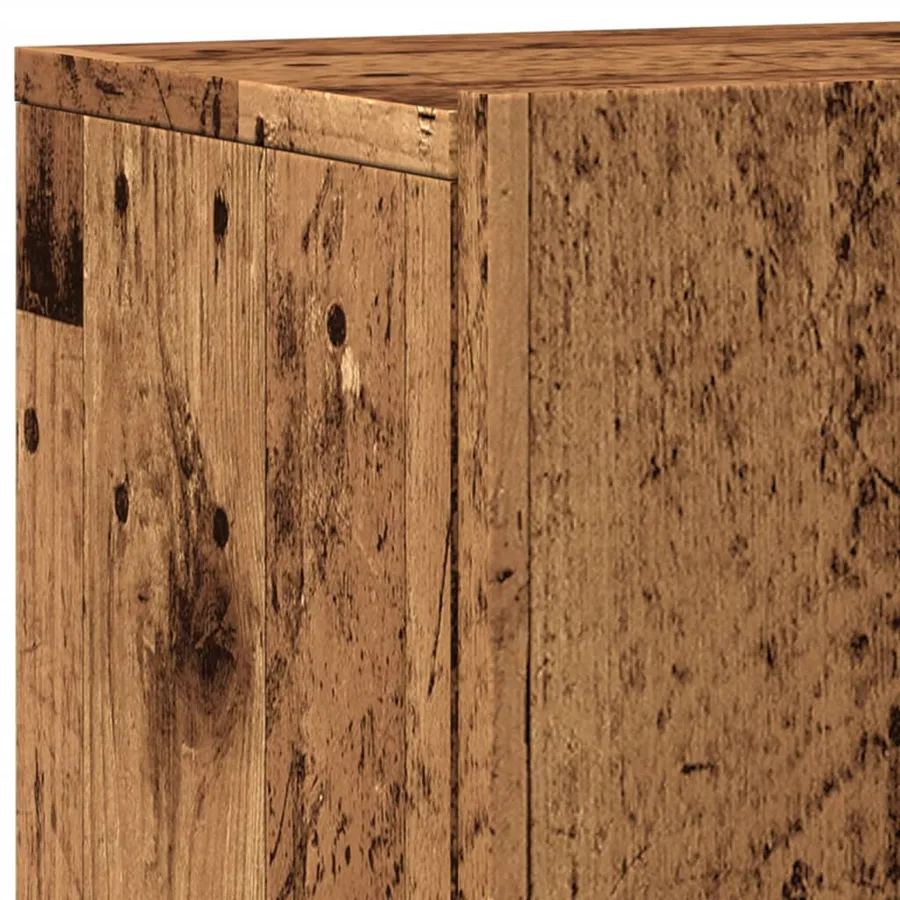Meuble TV mural vieux bois 60x30x41 cm - 9