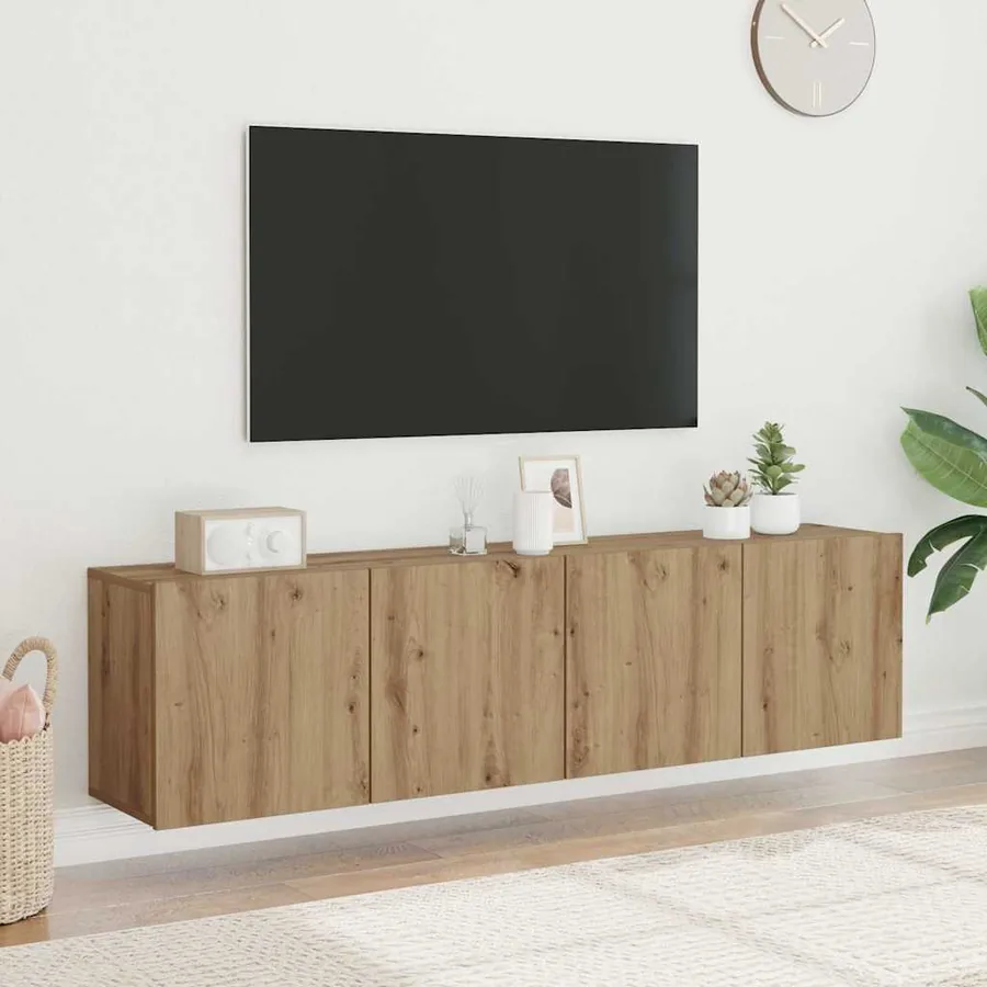 Meubles TV muraux 2 pcs chêne artisanal 80x30x41 cm