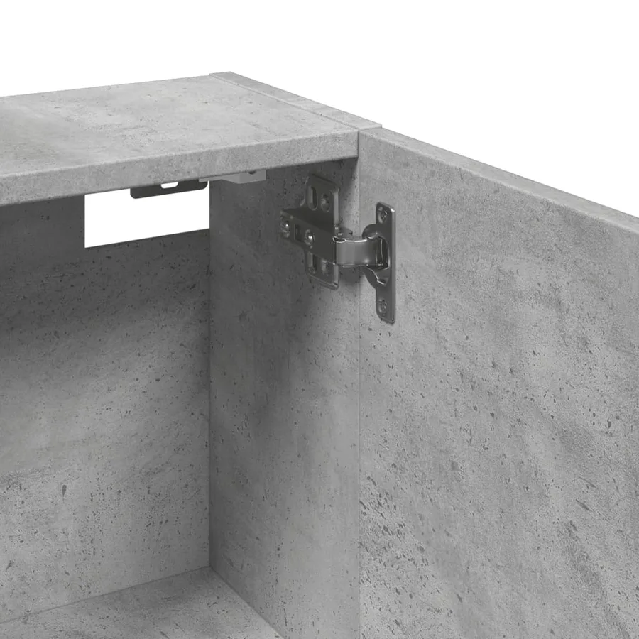 Armoire de salle de bain murale Gris béton 32x20x67 cm - 8