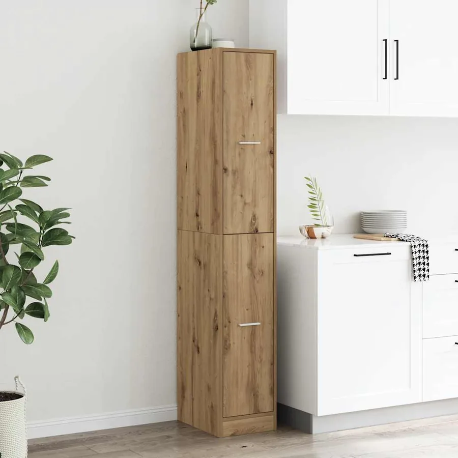 Armoire d'apothicaire chêne artisanal bois d'ingénierie