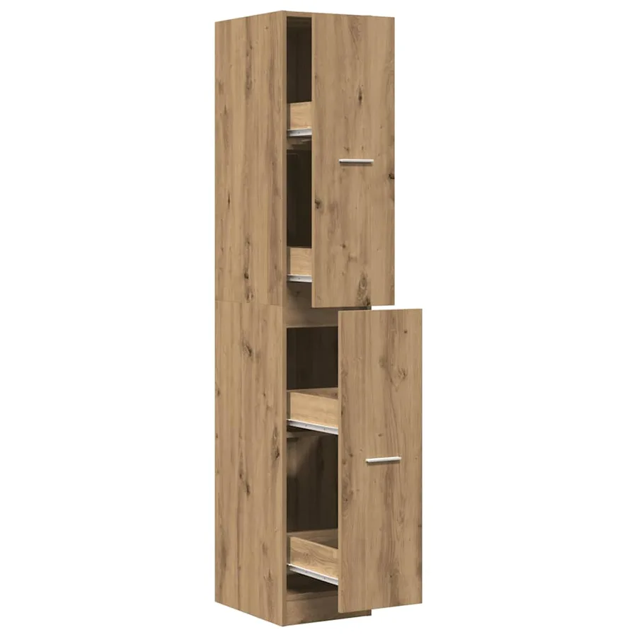 Armoire d'apothicaire chêne artisanal bois d'ingénierie - 2