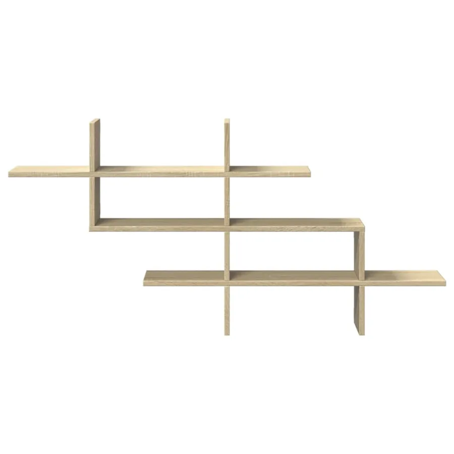 Étagère murale chêne sonoma 124,5x18x60,5 cm bois d'ingénierie - 4