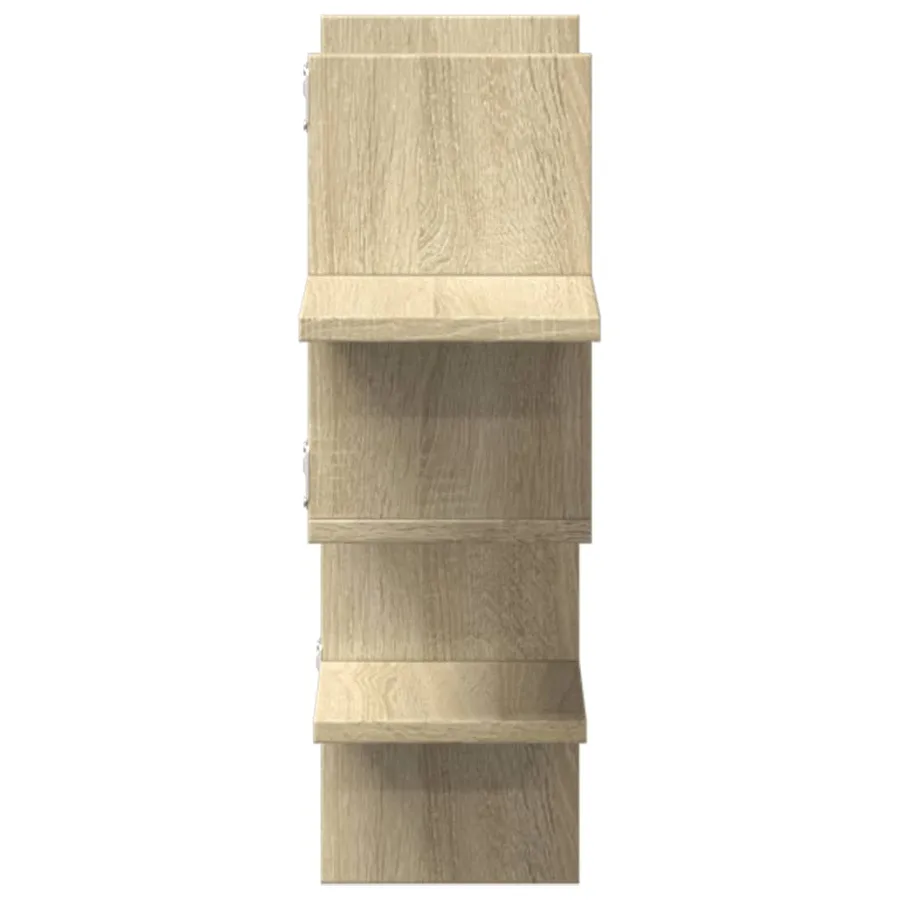 Étagère murale chêne sonoma 124,5x18x60,5 cm bois d'ingénierie - 5