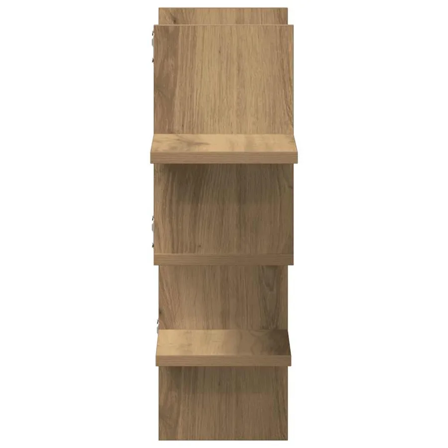Étagère murale chêne artisanal 124,5x18x60,5 cm bois ingénierie - 5