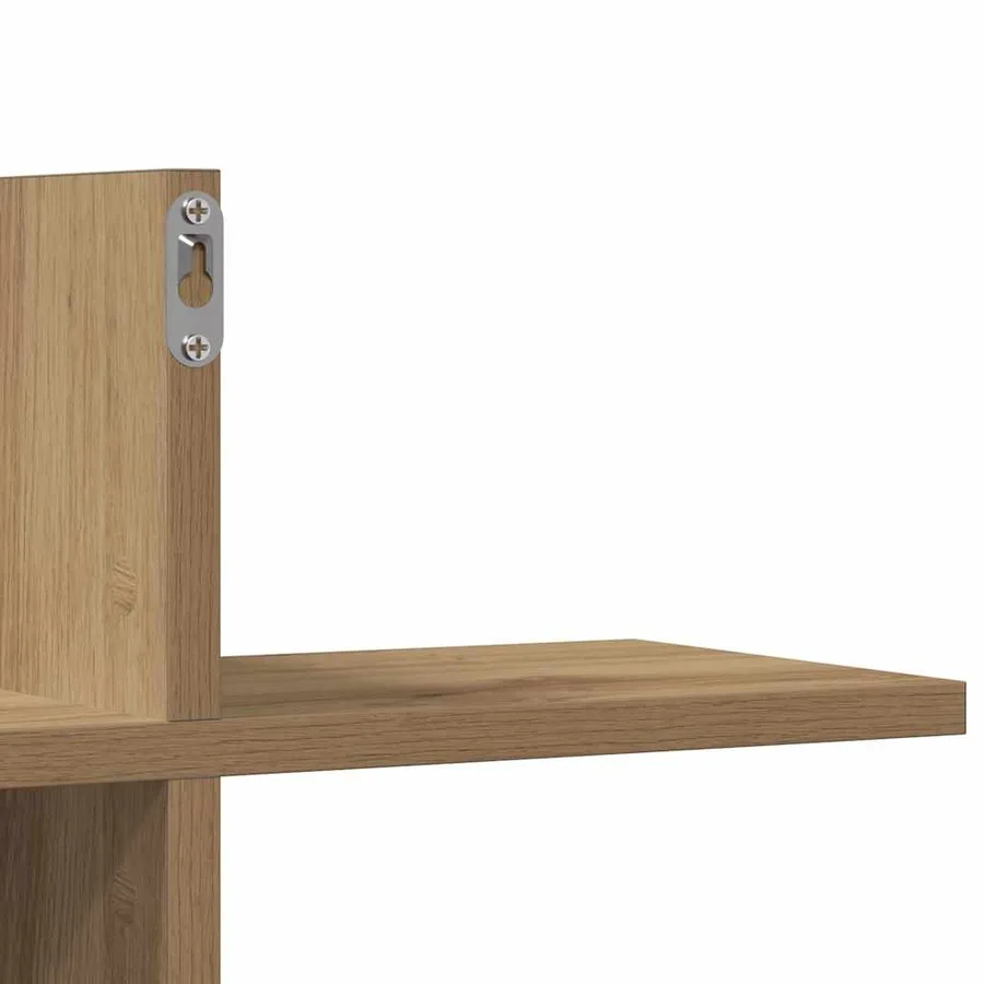 Étagère murale chêne artisanal 124,5x18x60,5 cm bois ingénierie - 8