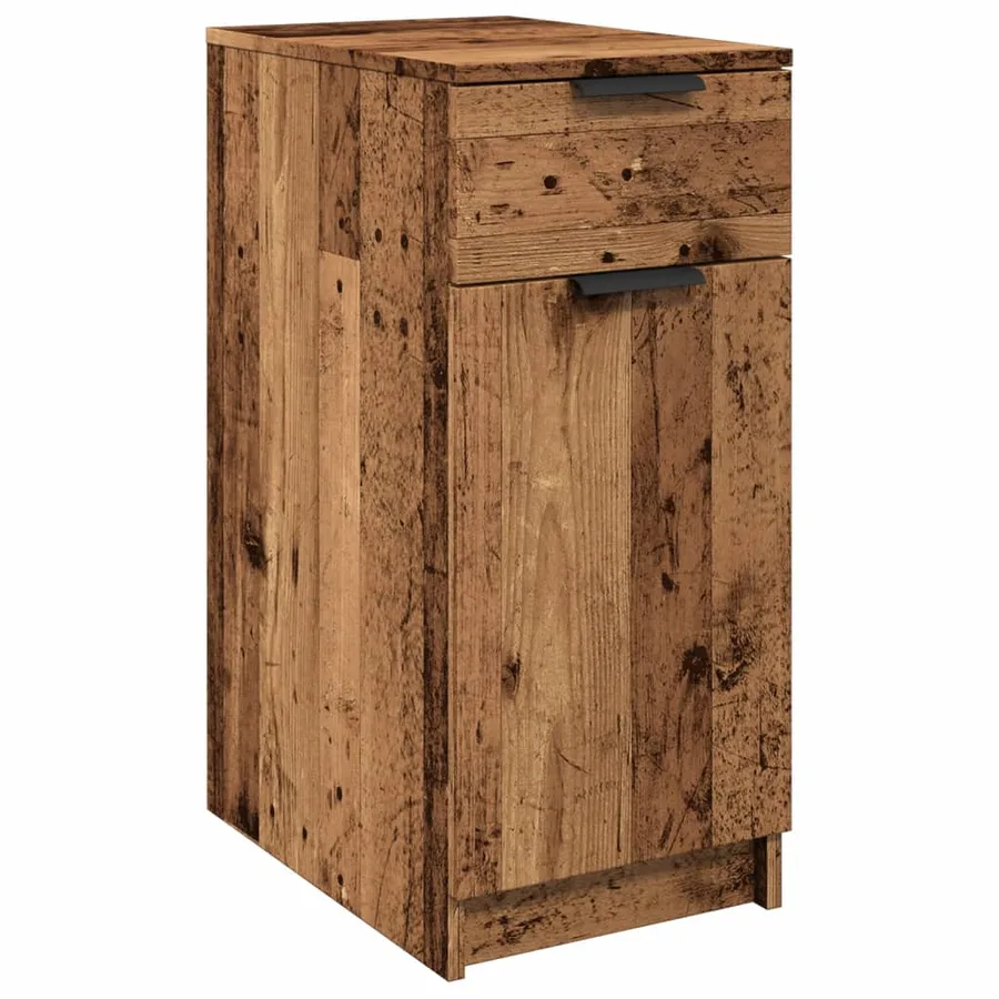Armoire de bureau vieux bois 33x50x75 cm bois d'ingénierie - 2