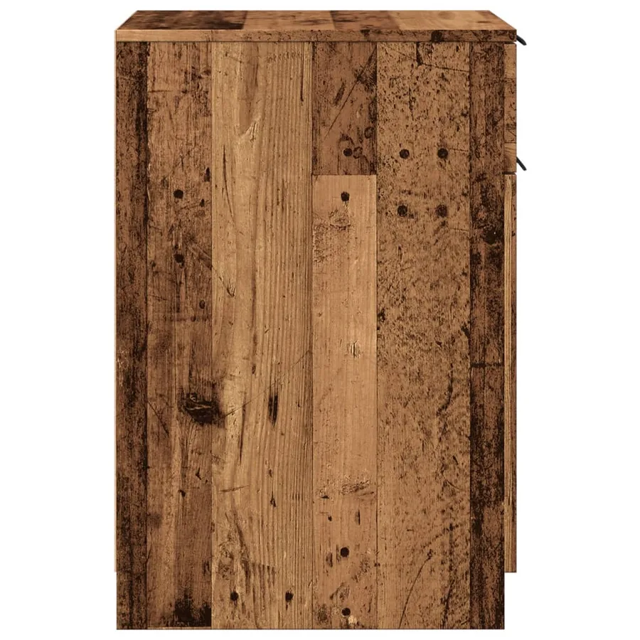 Armoire de bureau vieux bois 33x50x75 cm bois d'ingénierie - 6
