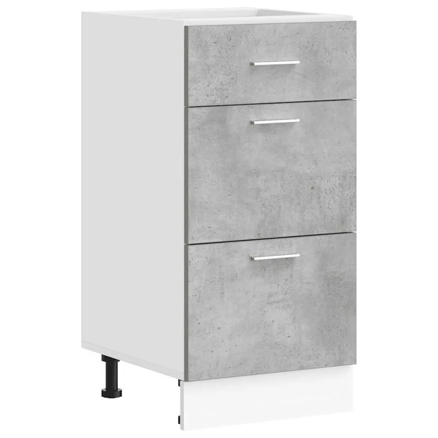 Meuble bas "Lyon" Gris béton 40 x 46 x 81,5 cm Bois d'ingénierie - 2
