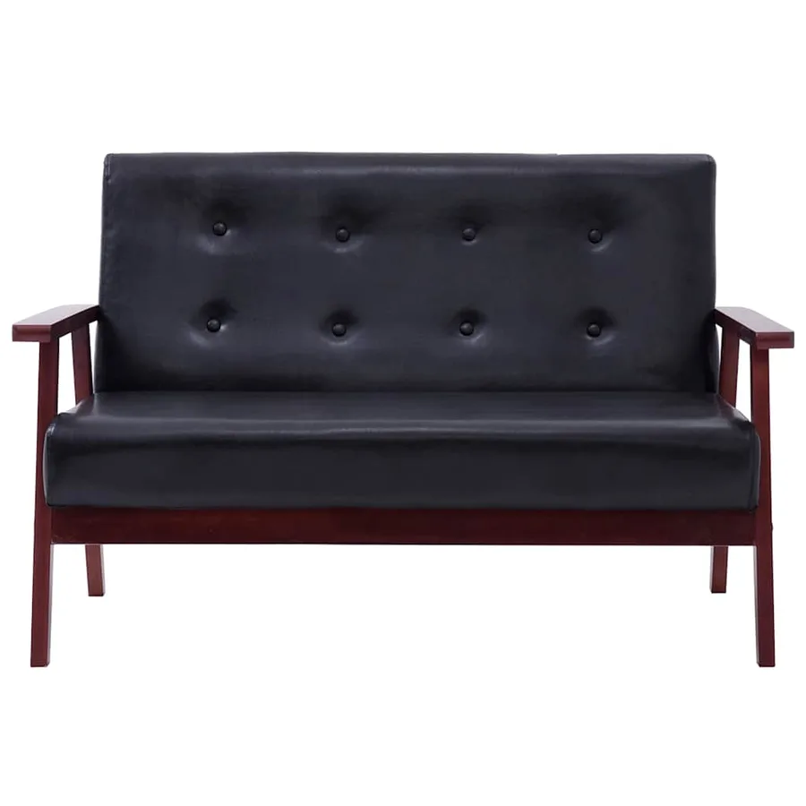 Ensemble de canapés 2 pcs noir similicuir - 4
