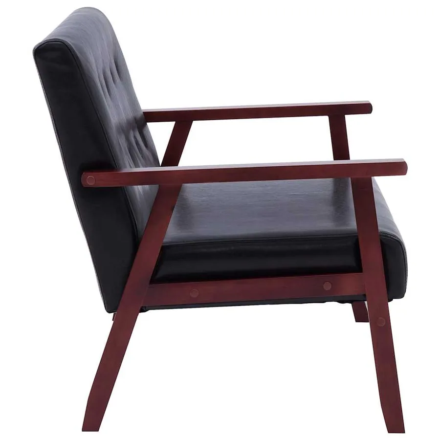 Ensemble de canapés 2 pcs noir similicuir - 5