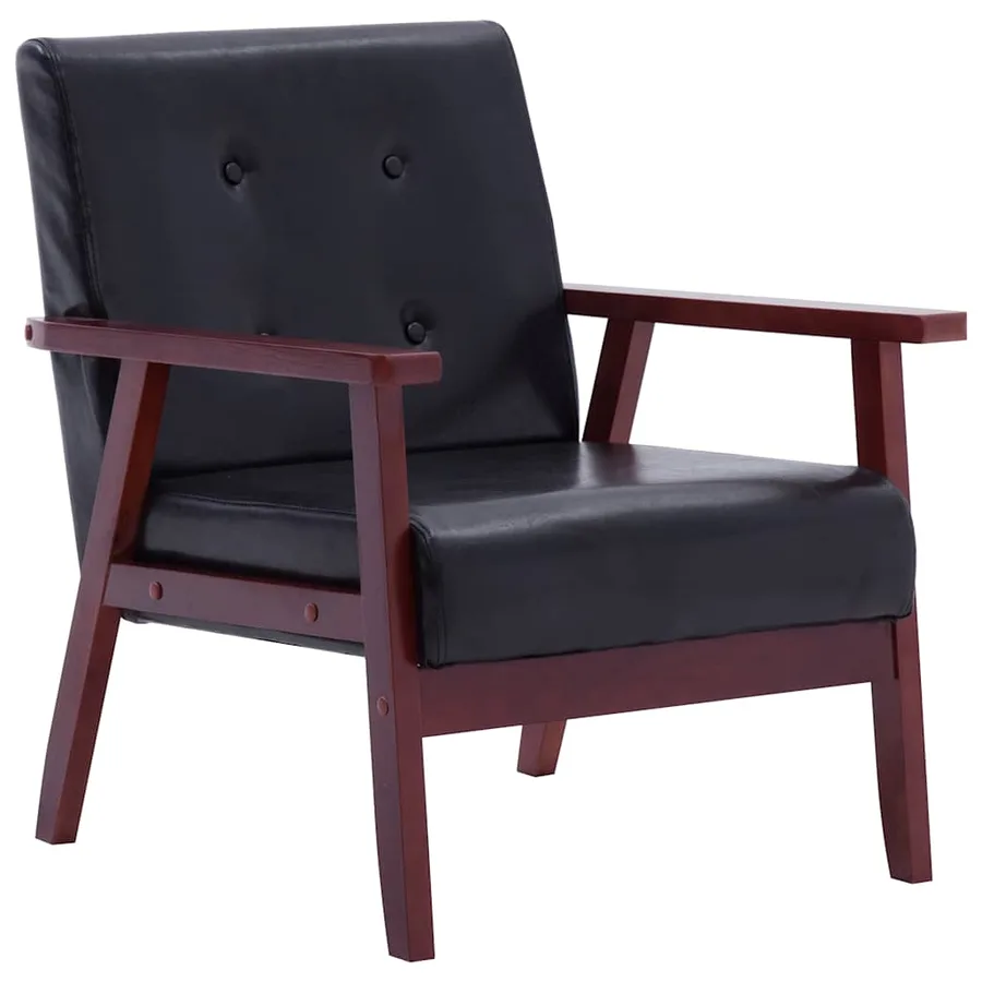 Ensemble de canapés 2 pcs noir similicuir - 6