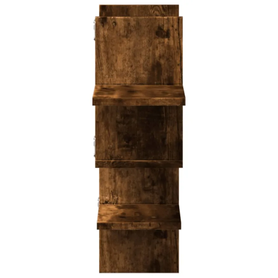 Étagère murale chêne fumé 124,5x18x60,5 cm bois d'ingénierie - 5