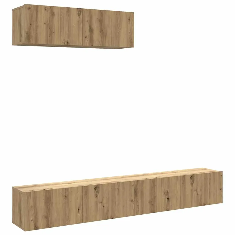 Meubles TV muraux 3 pcs chêne artisanal 100x30x30 cm - 2