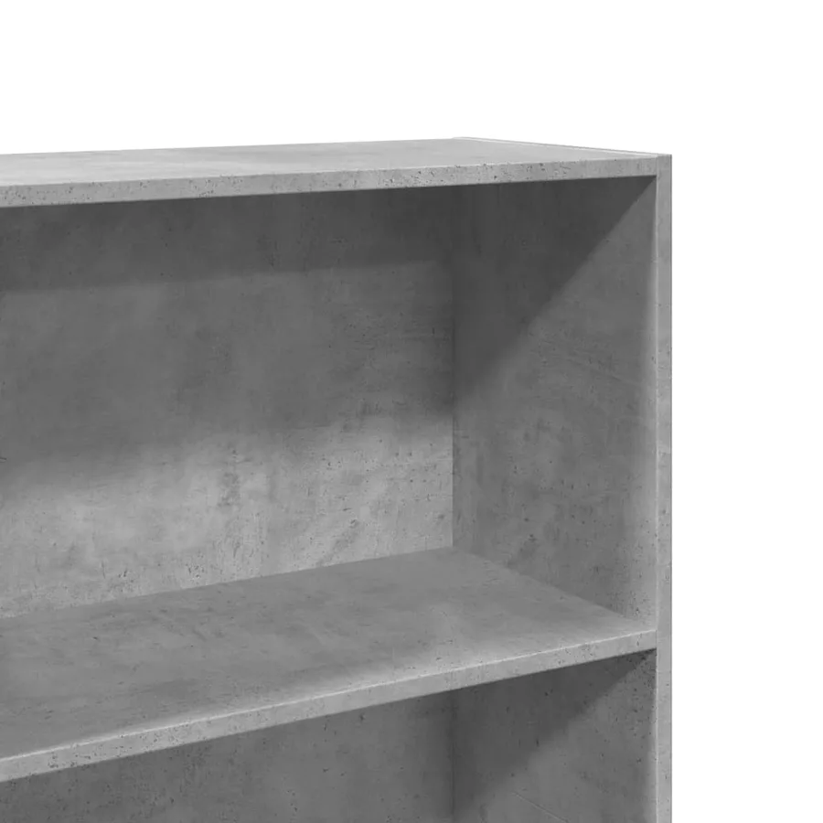 Bibliothèque gris béton 60x30x152 cm bois d'ingénierie - 7