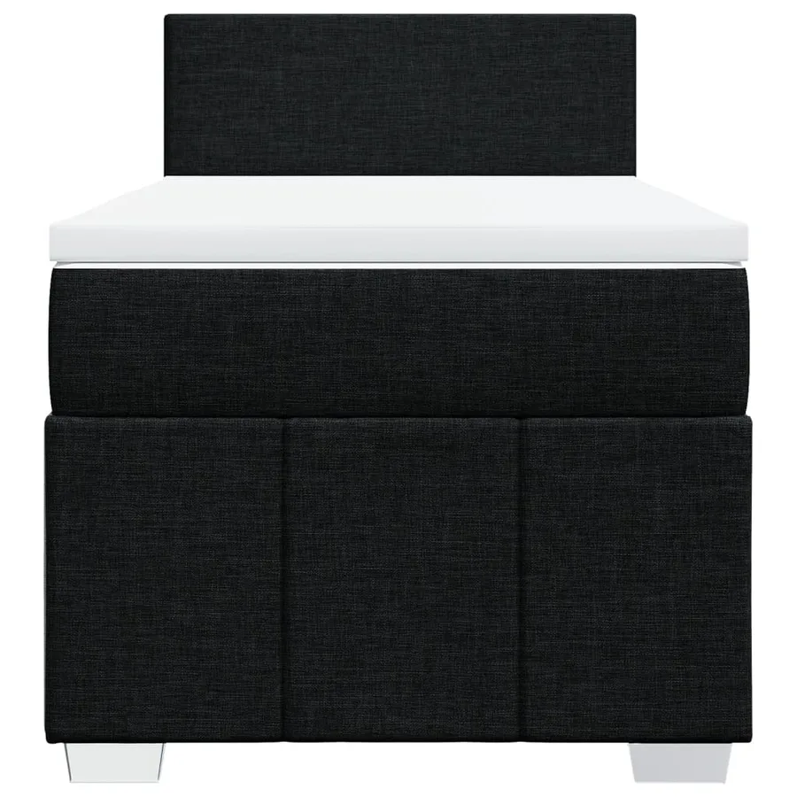 Sommier à lattes de lit et matelas Noir 80x200 cm Tissu - 6