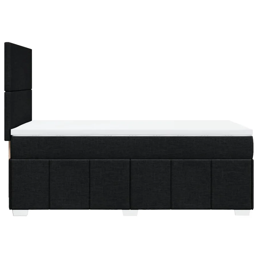 Sommier à lattes de lit et matelas Noir 80x200 cm Tissu - 5