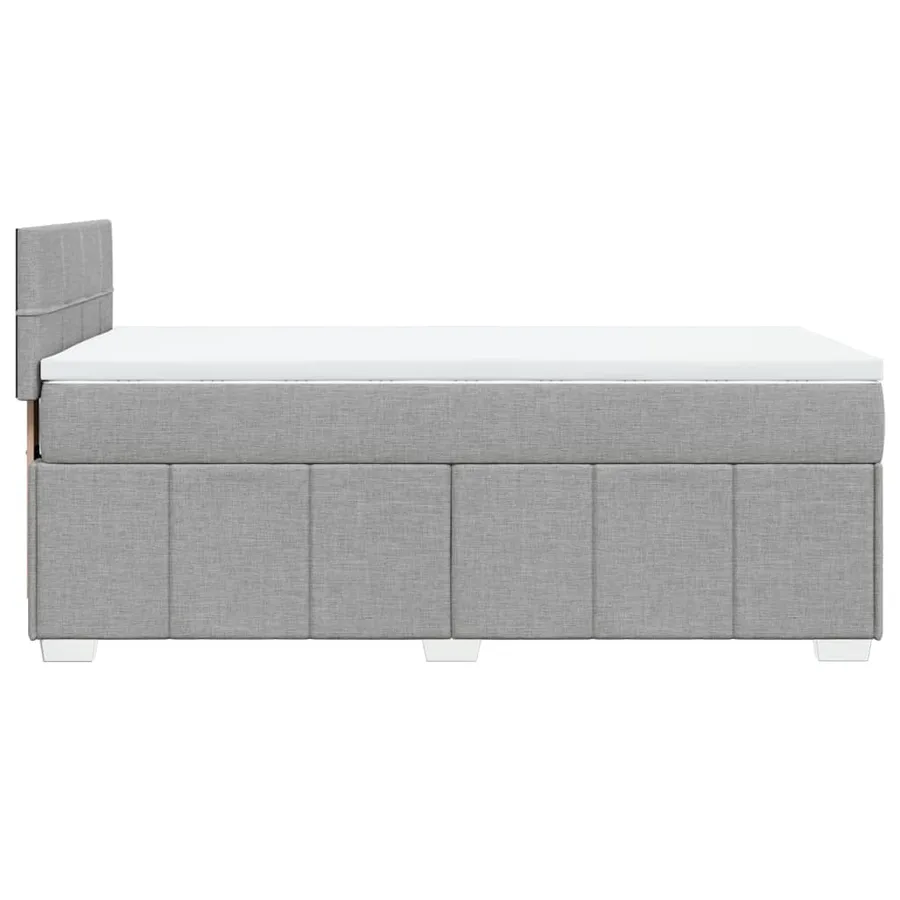 Sommier à lattes de lit avec matelas Gris clair 100x200cm Tissu - 5