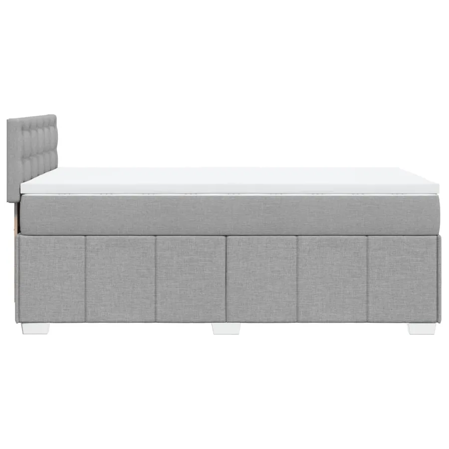 Sommier à lattes de lit avec matelas Gris clair 100x200cm Tissu - 5