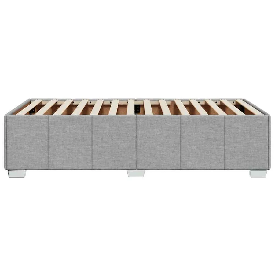 Cadre de lit sans matelas gris clair 100x200 cm tissu - 5