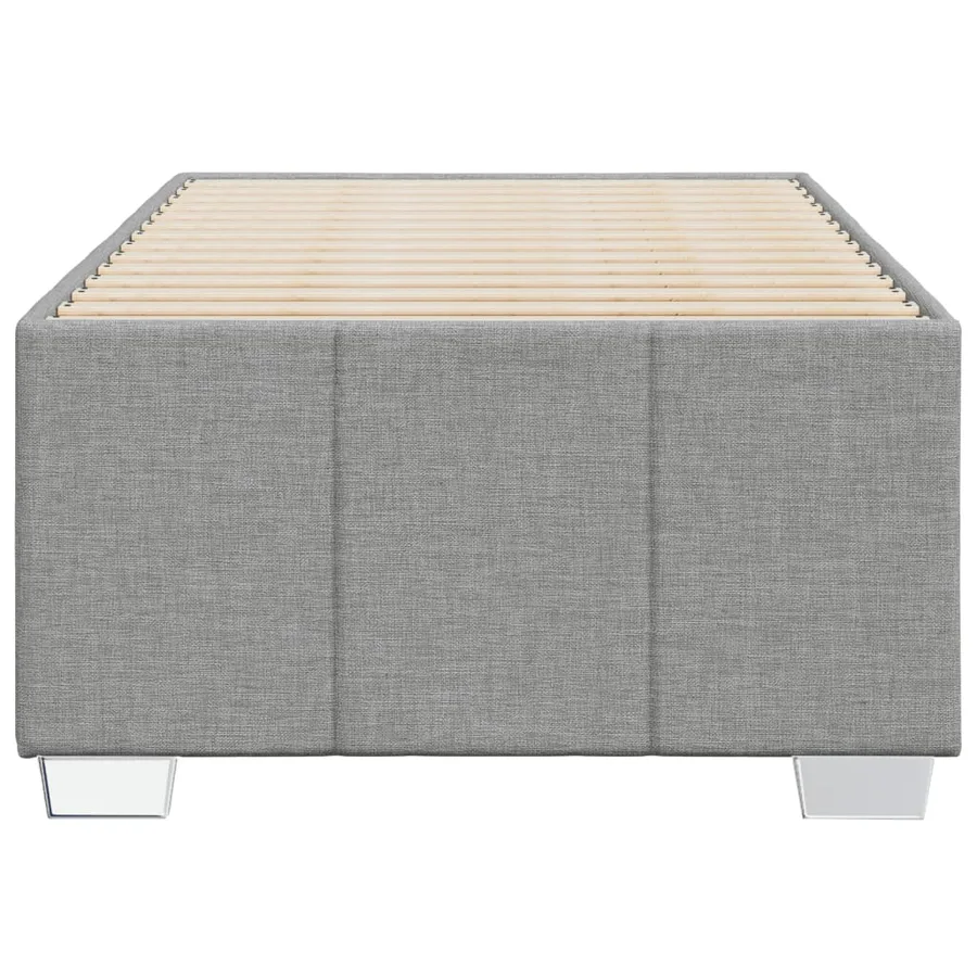 Cadre de lit sans matelas gris clair 90x190 cm tissu - 4