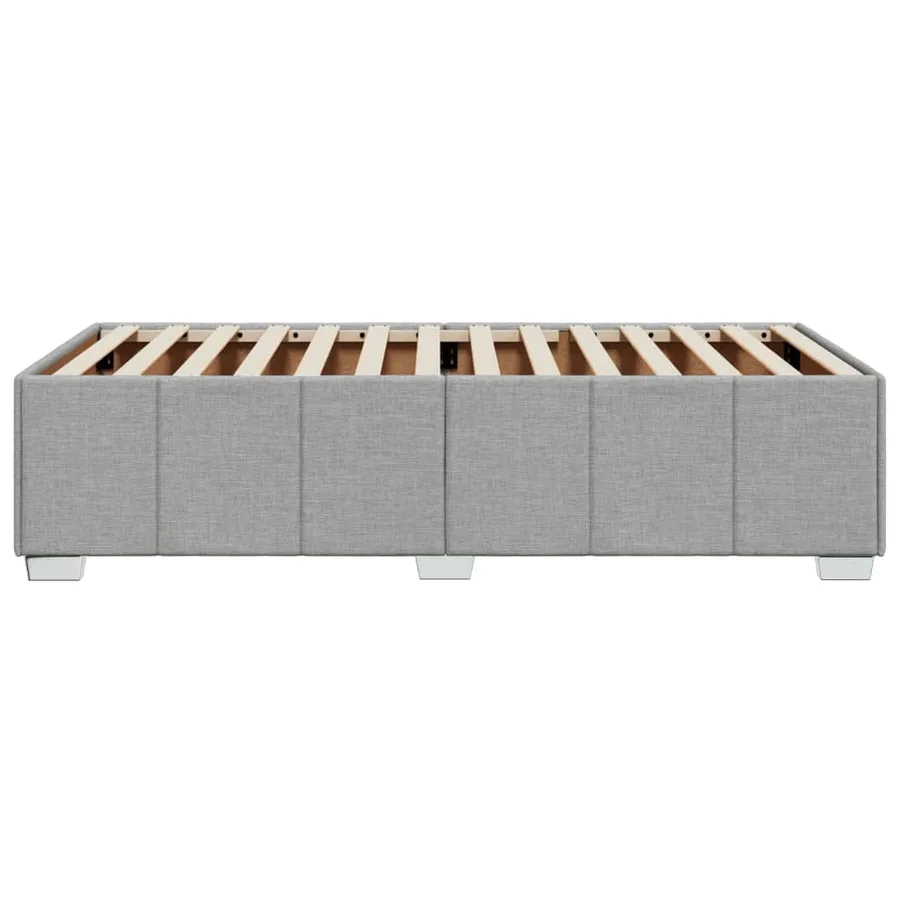 Cadre de lit sans matelas gris clair 90x190 cm tissu - 5