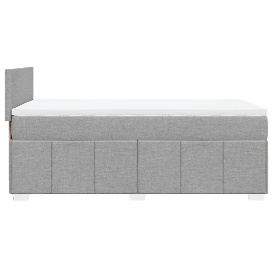 Sommier à lattes de lit et matelas Gris clair 90x190 cm Tissu - 7