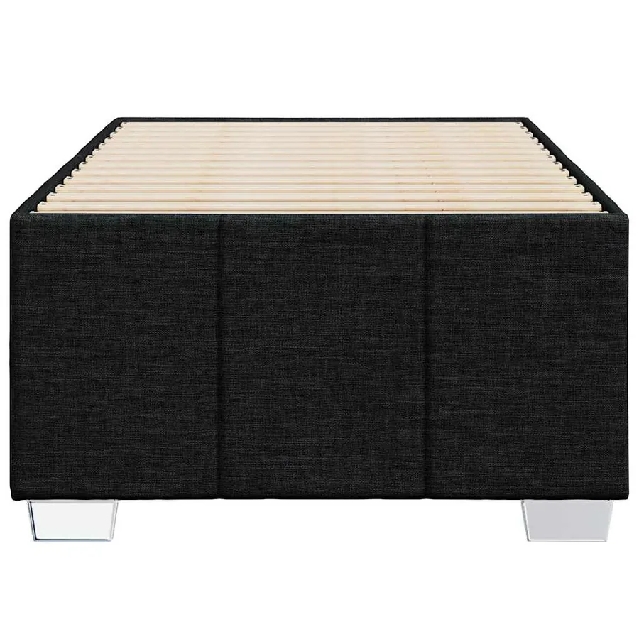 Cadre de lit sans matelas noir 100x200 cm tissu - 4