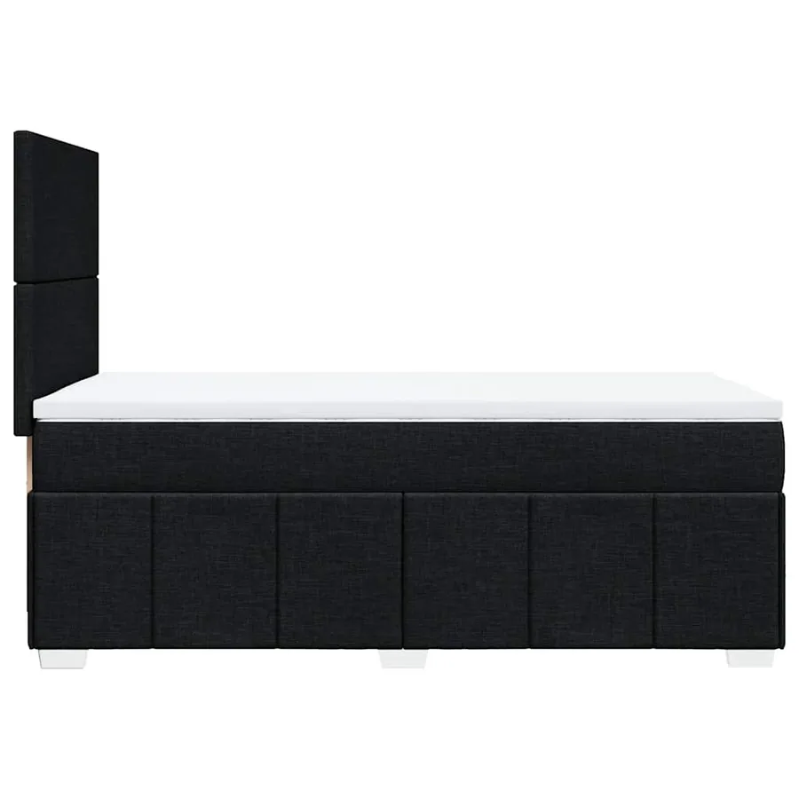 Sommier à lattes de lit avec matelas Noir 100x200 cm Tissu - 7