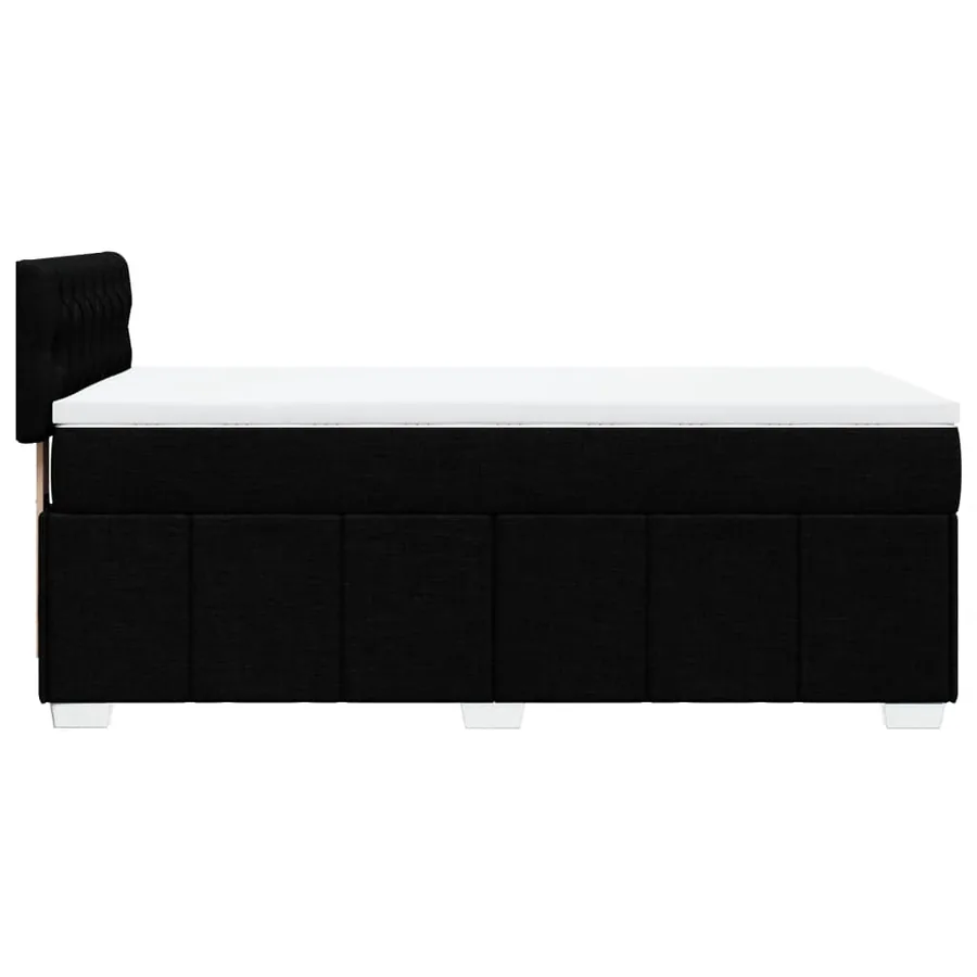 Sommier à lattes de lit avec matelas Noir 90x190 cm Tissu - 5