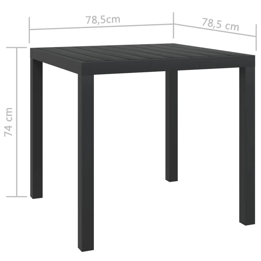 Ensemble à manger de jardin coussins 5pcs Résine tressée Gris - 15