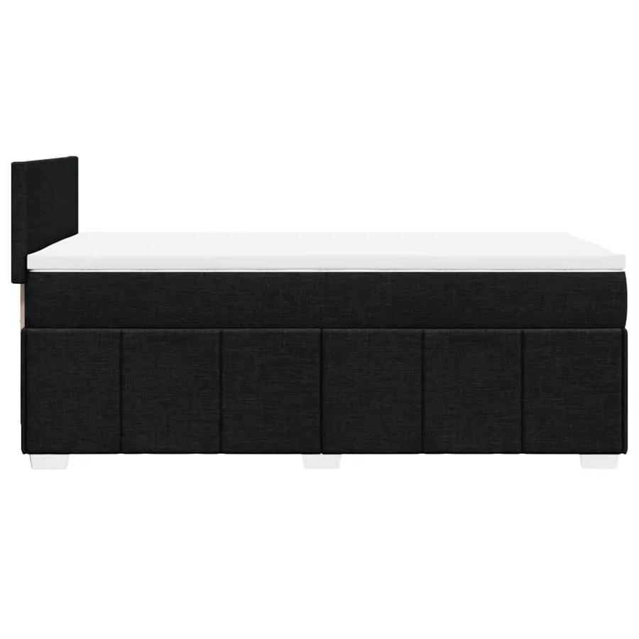 Sommier à lattes de lit avec matelas Noir 90x190 cm Tissu - 5