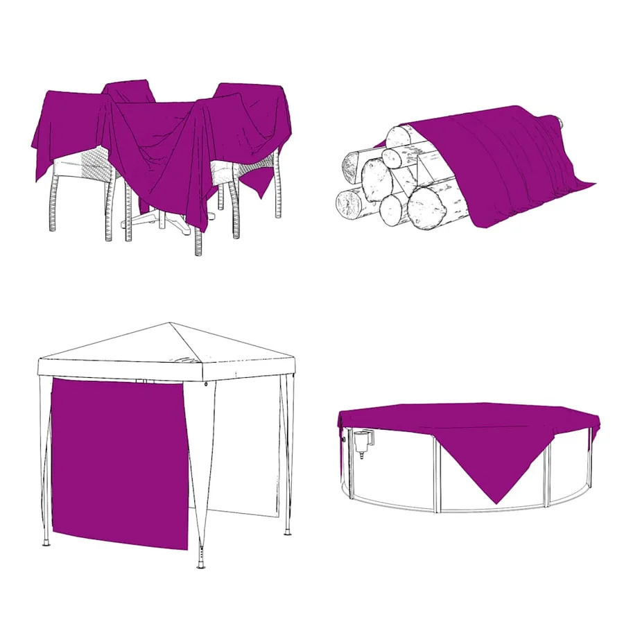 Housse de protection plantes avec œillets 3x5 m polyéthylène - 5