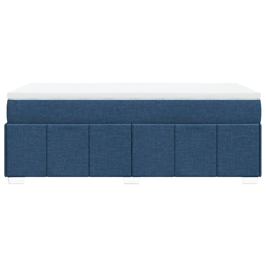 Sommier à lattes de lit avec matelas Bleu 90x200 cm Tissu - 8