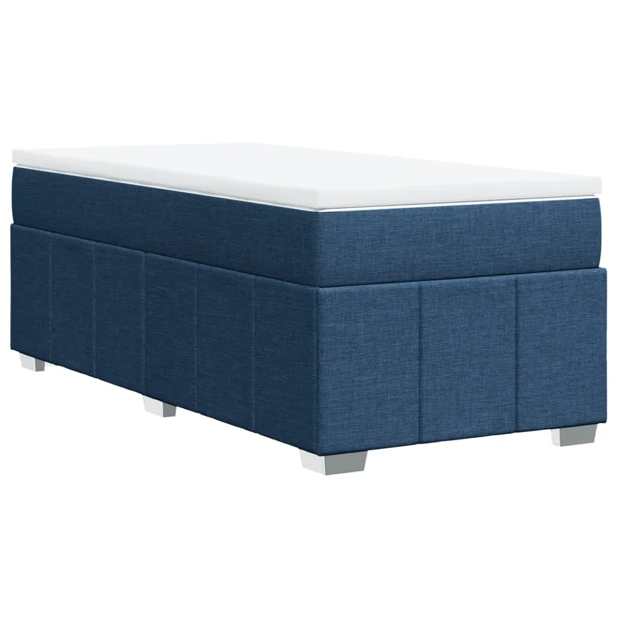 Sommier à lattes de lit avec matelas Bleu 90x200 cm Tissu - 9