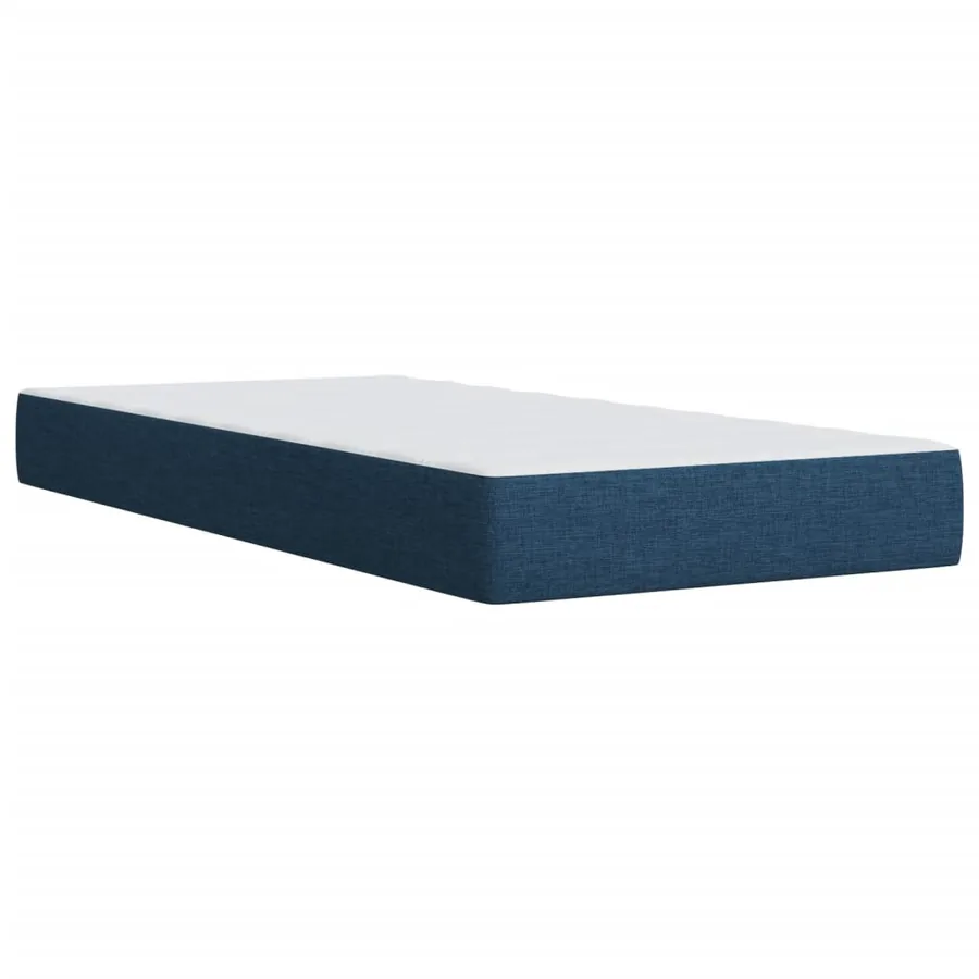 Sommier à lattes de lit avec matelas Bleu 90x200 cm Tissu - 10