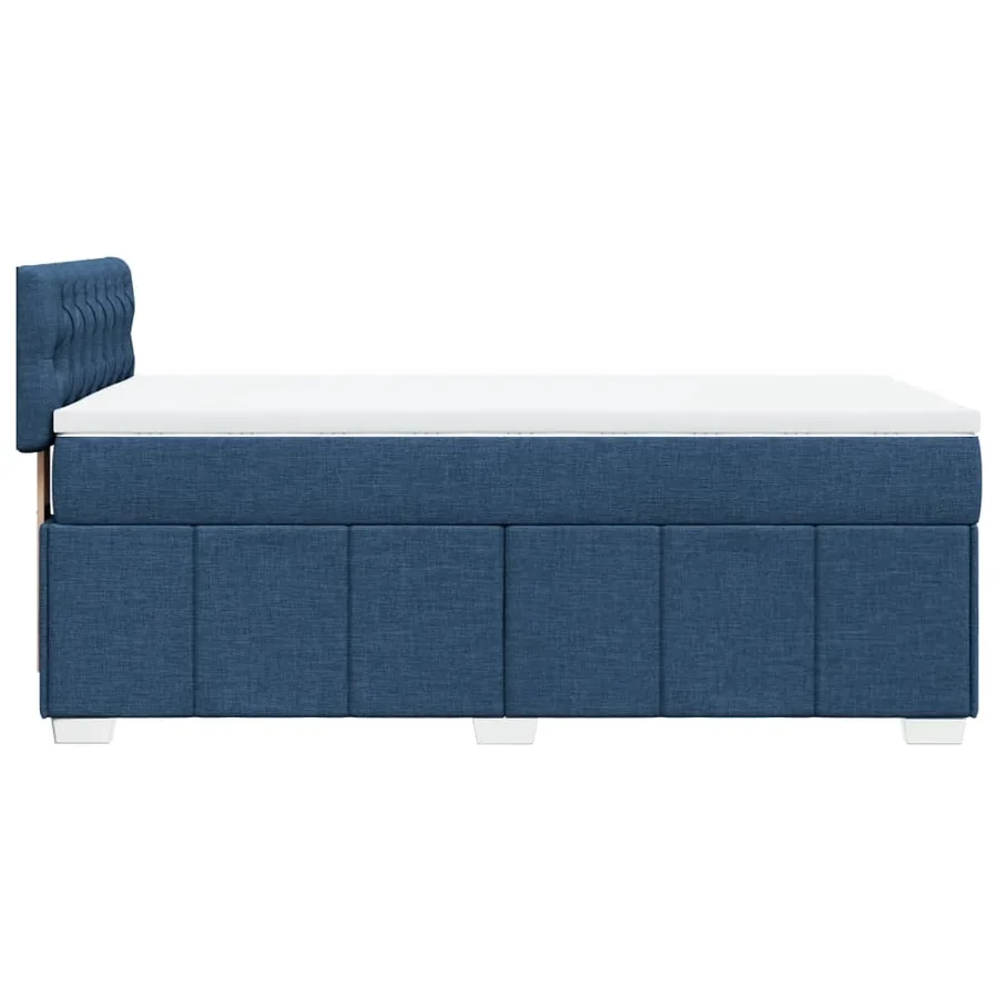Sommier à lattes de lit avec matelas Bleu 90x200 cm Tissu - 5