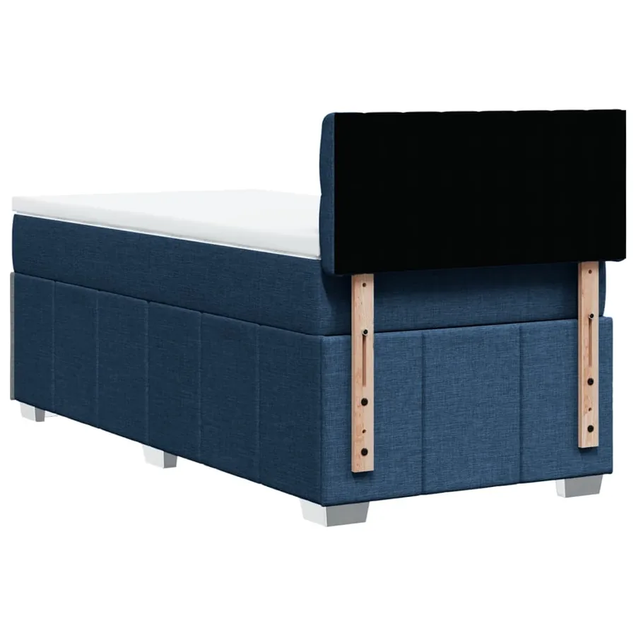 Sommier à lattes de lit avec matelas Bleu 90x200 cm Tissu - 6