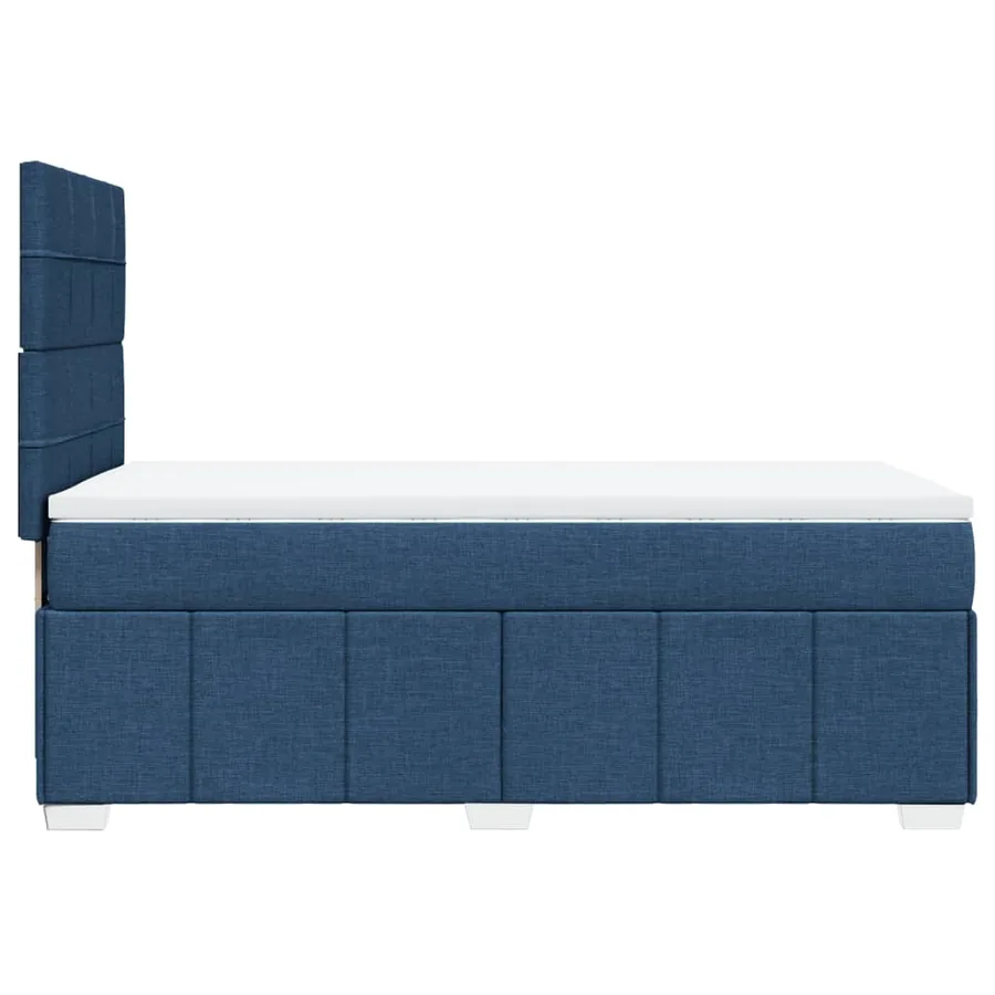 Sommier à lattes de lit avec matelas Bleu 90x200 cm Tissu - 5