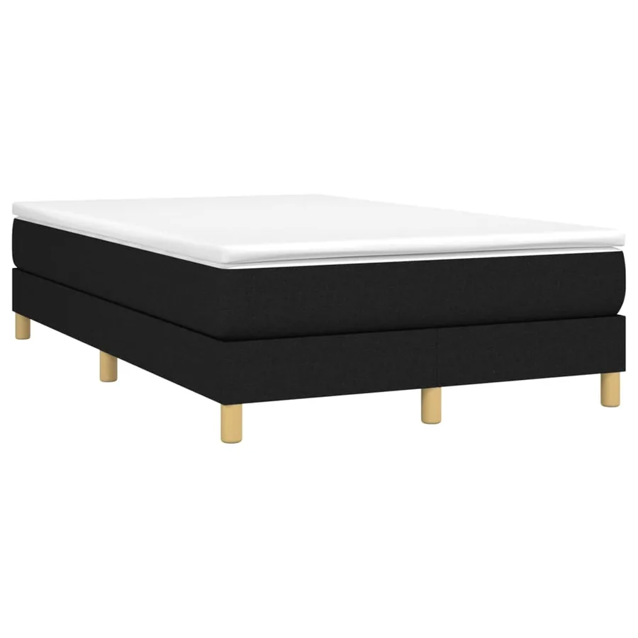 Sommier à lattes de lit avec matelas Noir 120x200 cm Tissu - 3