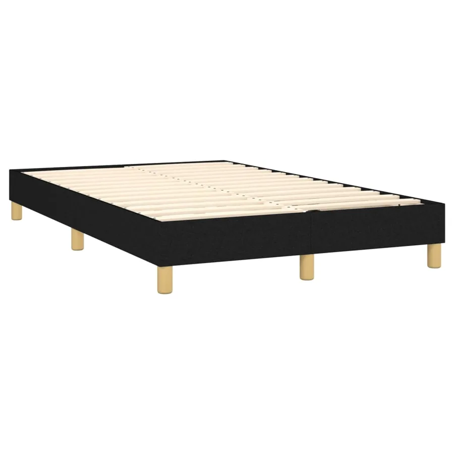 Sommier à lattes de lit avec matelas Noir 120x200 cm Tissu - 4