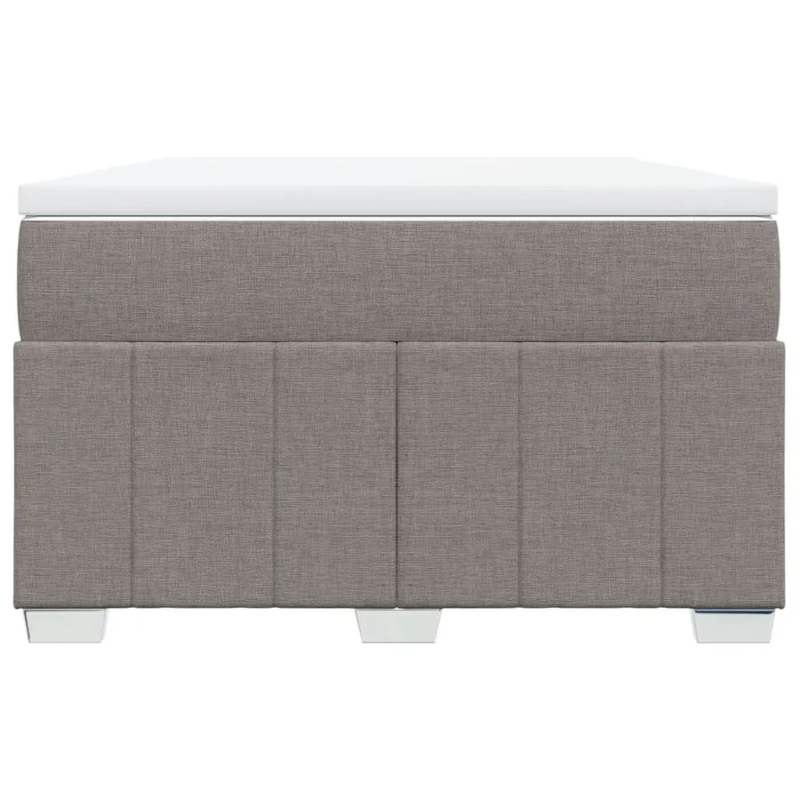 Sommier à lattes de lit avec matelas taupe 120x190 cm tissu - 4