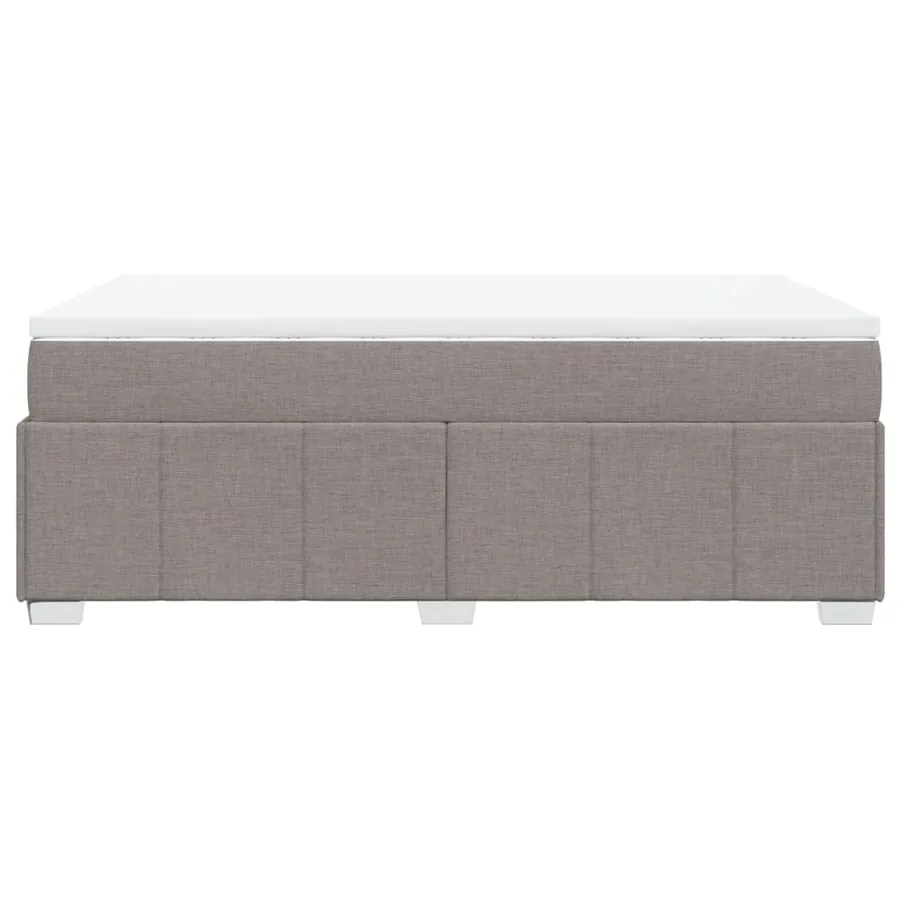 Sommier à lattes de lit avec matelas taupe 120x190 cm tissu - 8