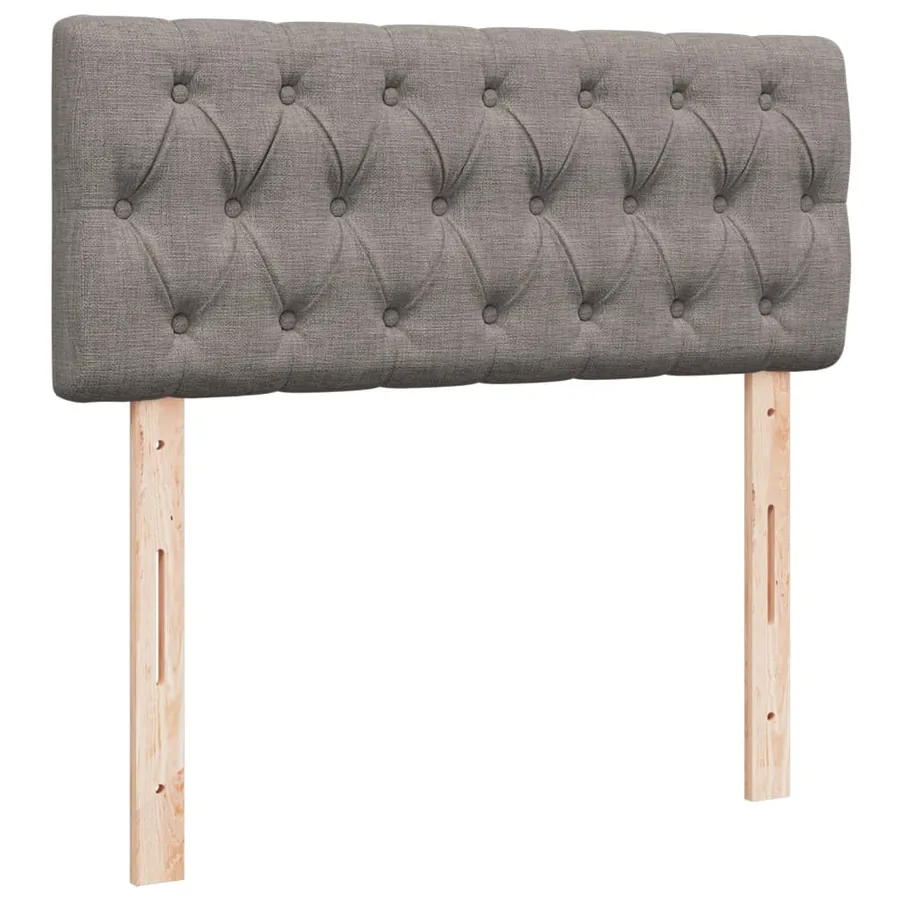 Sommier à lattes de lit avec matelas taupe 120x190 cm tissu - 12