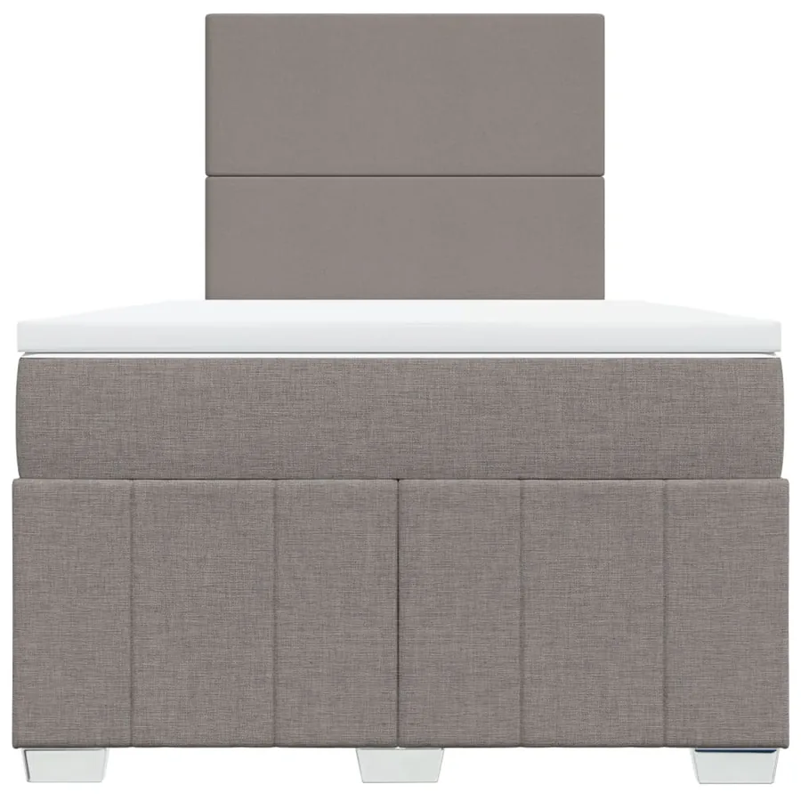 Sommier à lattes de lit avec matelas taupe 120x190 cm tissu - 6