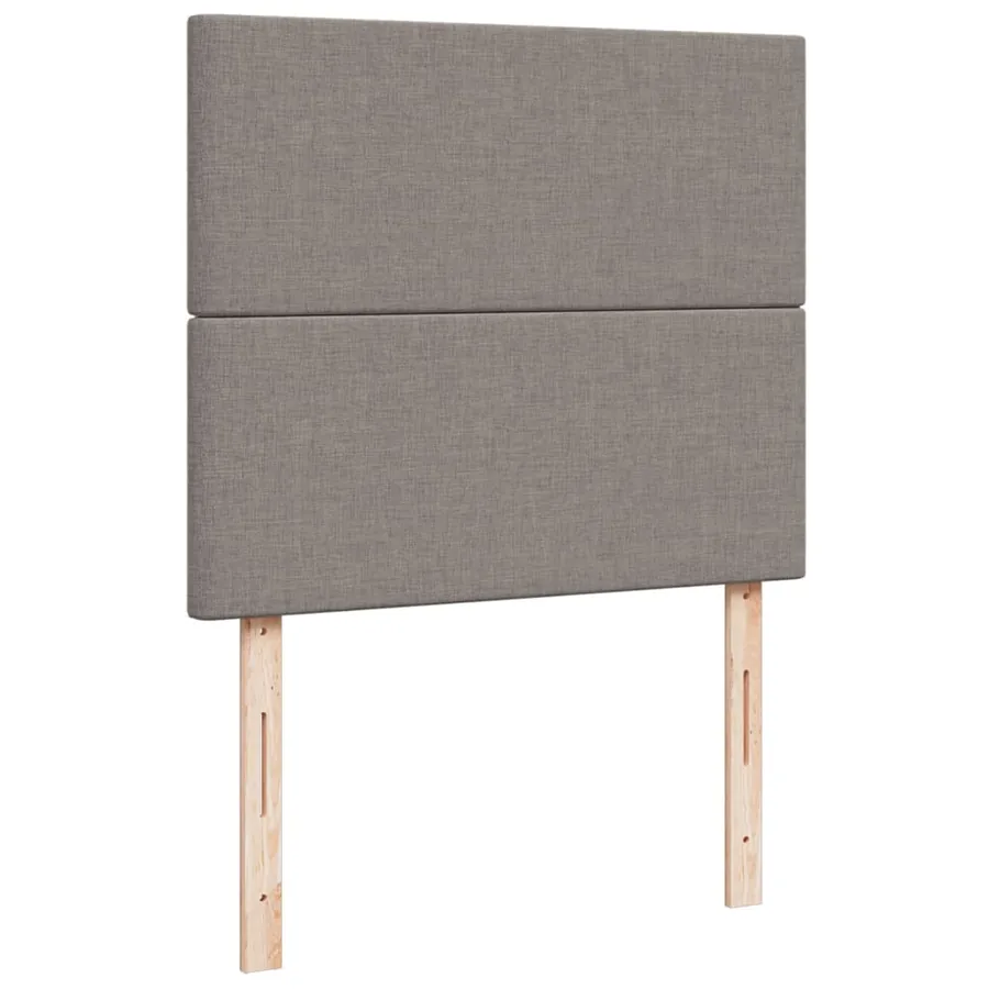 Sommier à lattes de lit avec matelas taupe 120x190 cm tissu - 9